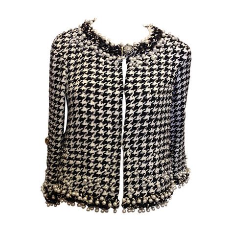 chanel houndstooth coat|Chanel boutique jacket.